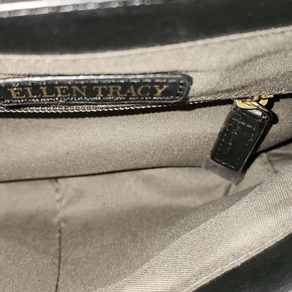 Ellen Tracy Black Quilted Crossbody Bag